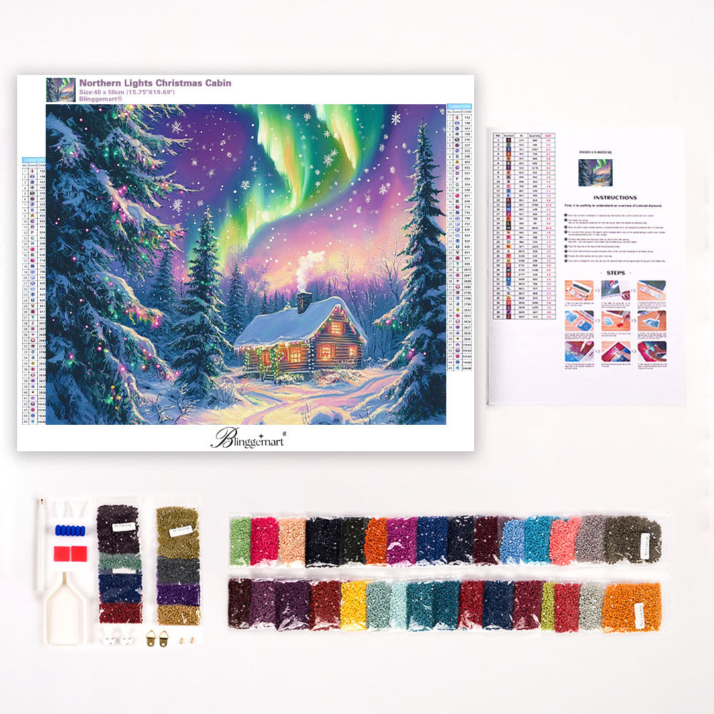 Nordlicht-Weihnachtshütte
